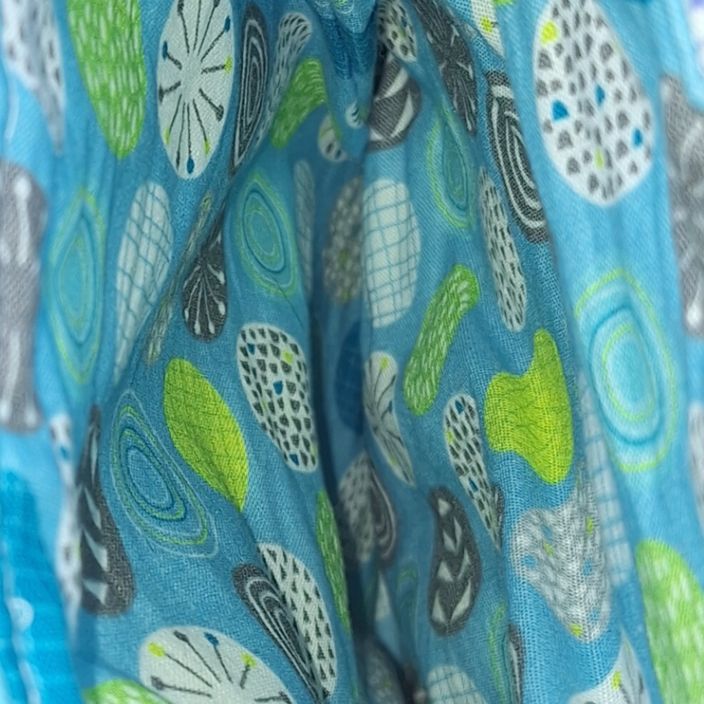 White and Blue Handmade Quilted Christmas Stocking Unique