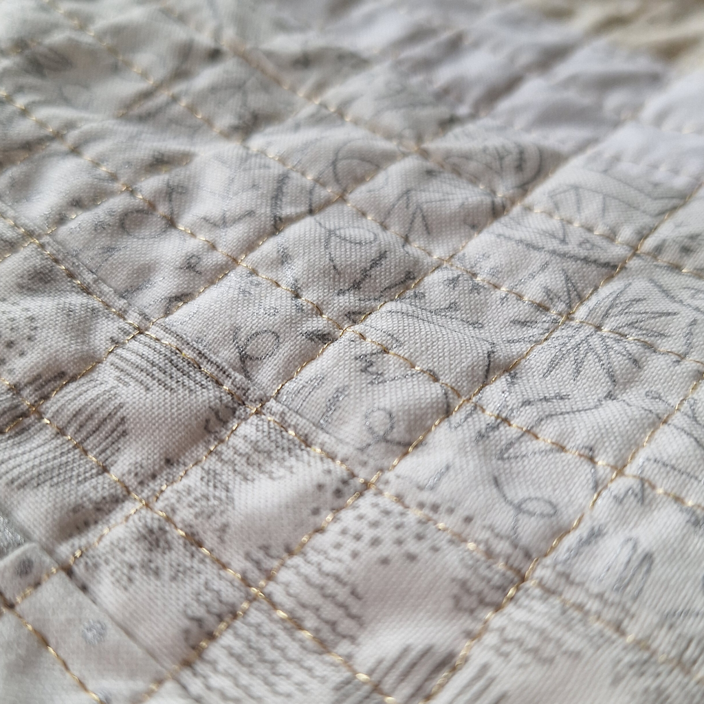 Unique Quilted and Handmade White-Toned Christmas Stocking