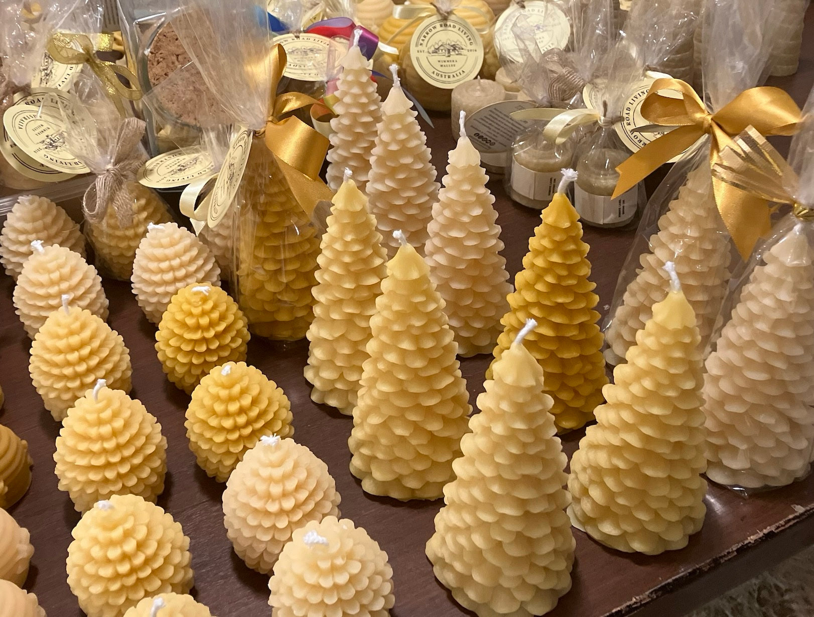 Pinecone Beeswax Candle