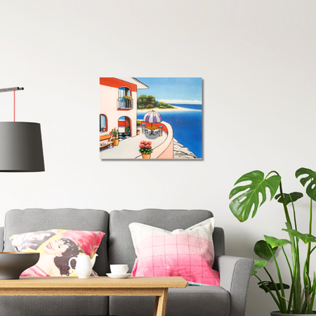 Original Acrylic Art ON THE TERRACE (40x50cm)