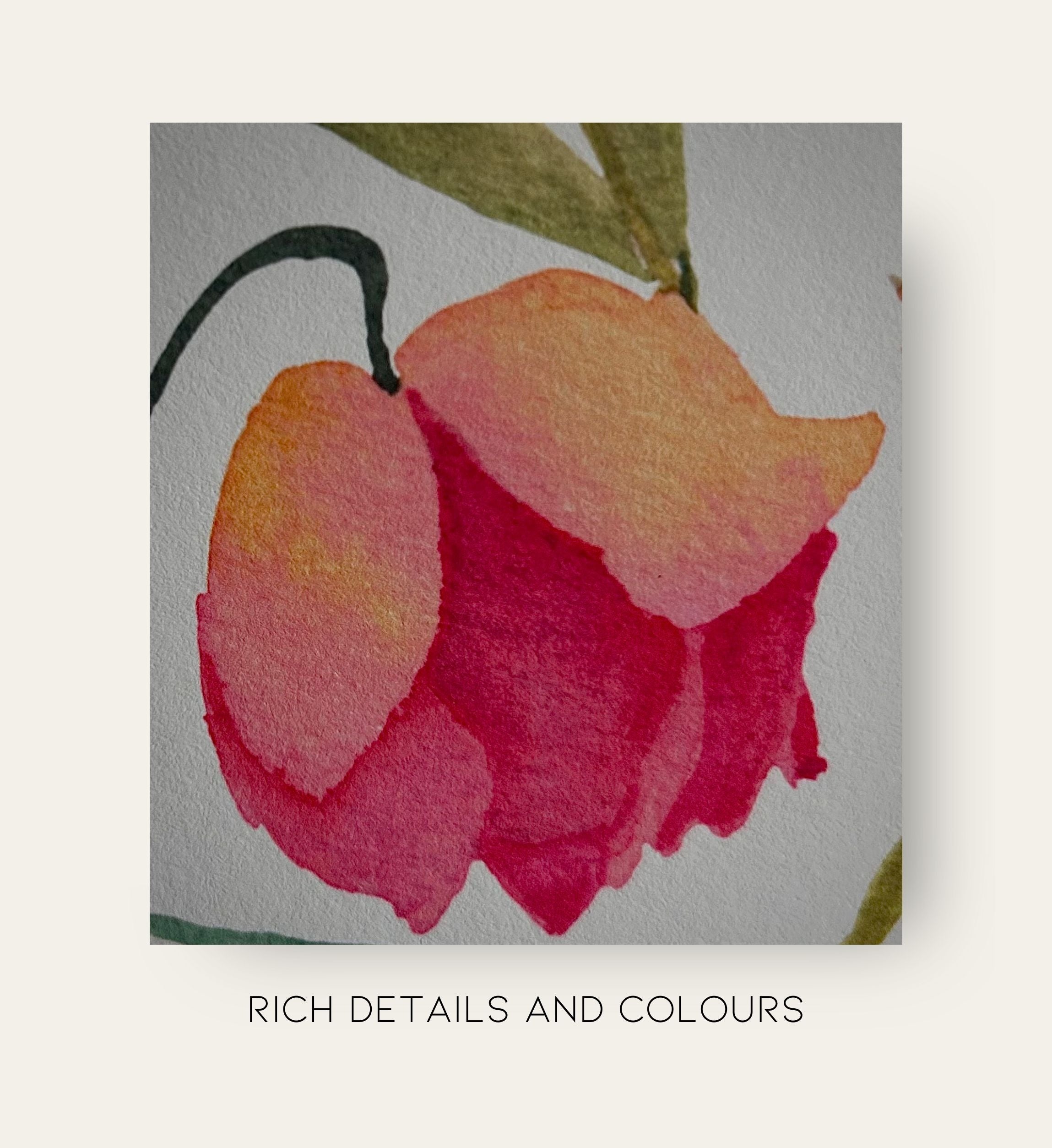 "Pressed & Cherished" | Handmade | Gift for Her | Archival Botanical Wall Art Print | Original Floral Watercolour Painting | Gallery Print | Free Shipping