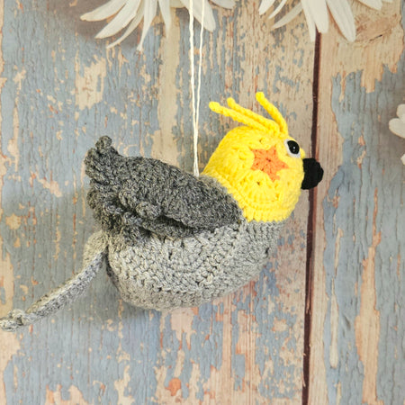 Crocheted Bird - Cockatiel
