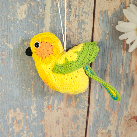 Crocheted Bird - Conure