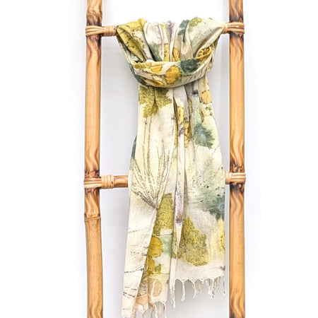Ecoprint cotton scarf
