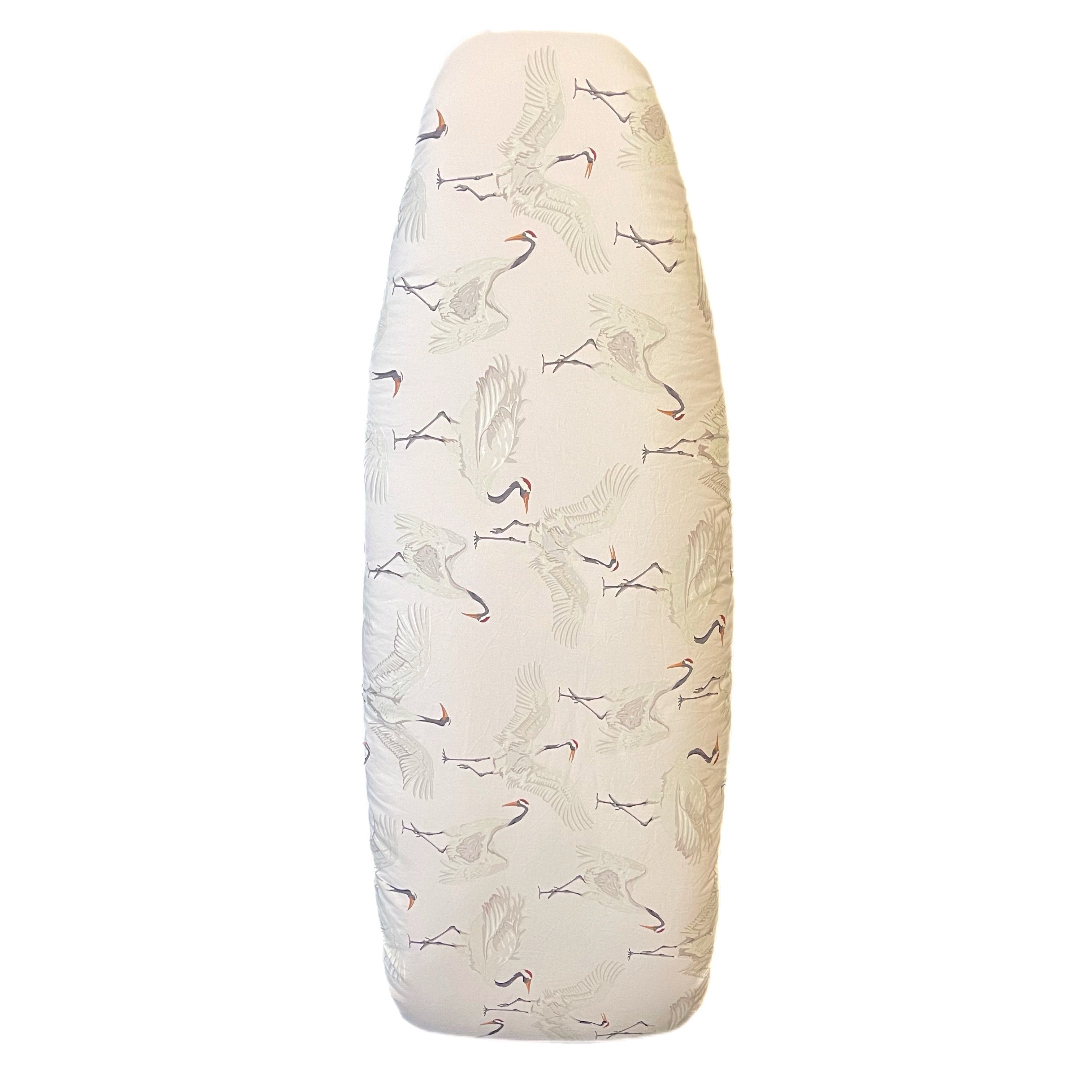 Padded Ironing board-Crane on Pink