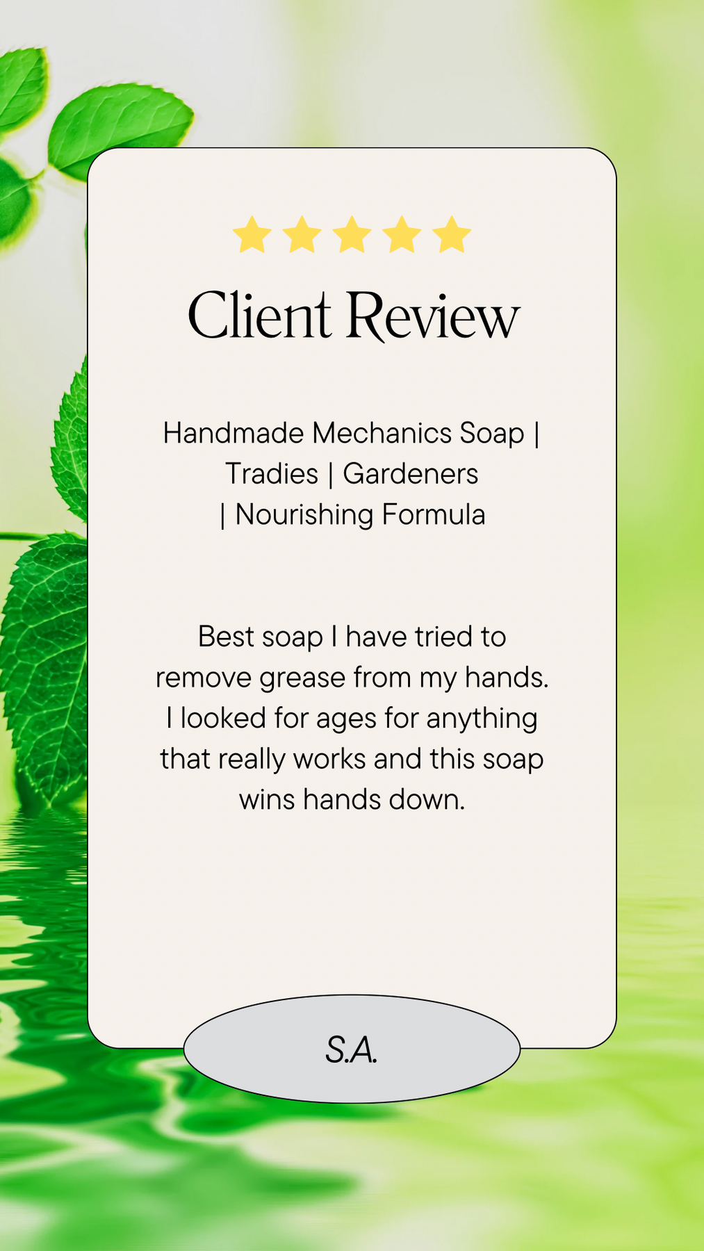 Handmade Mechanics Soap | Tradies | Gardeners | Nourishing Formula