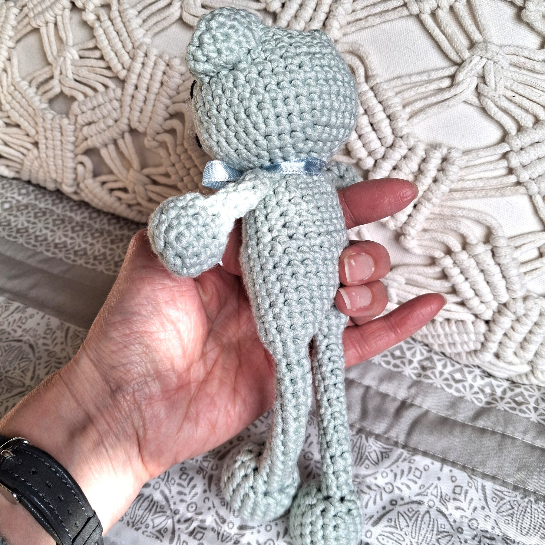 Handmade Crochet Bear Softie - 100% Cotton (multiple colours)