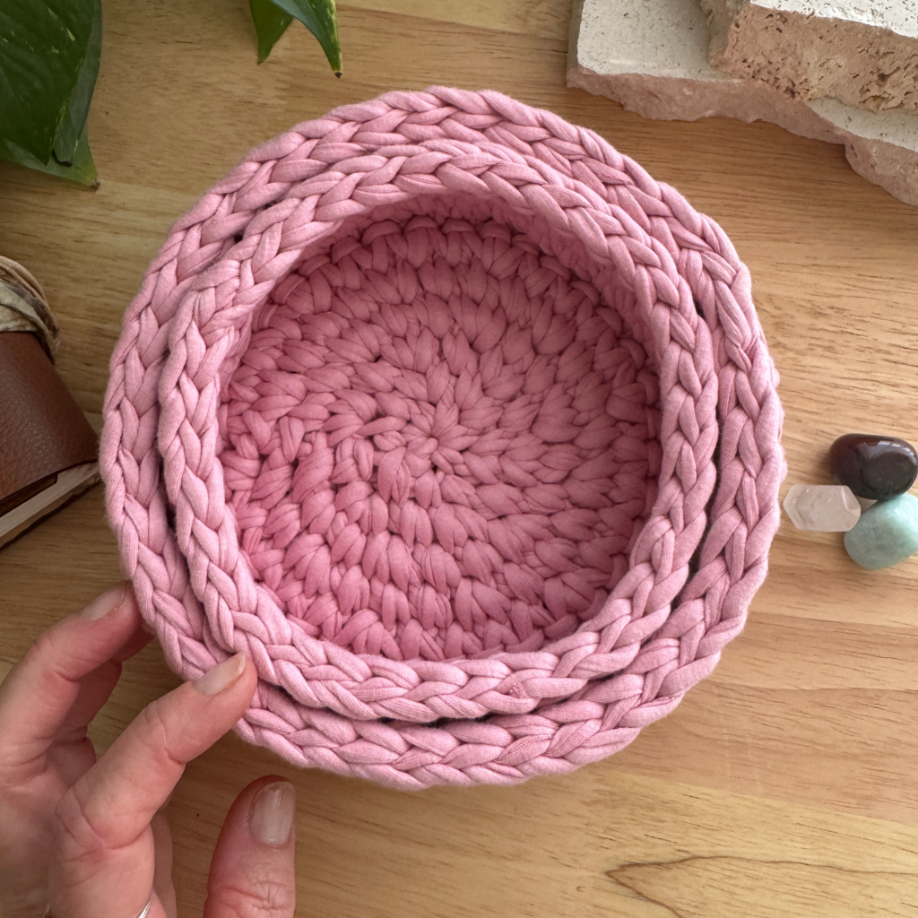 Beautiful quality handmade basket - Gorgeous Venus pink - set of 2 - durable and handy