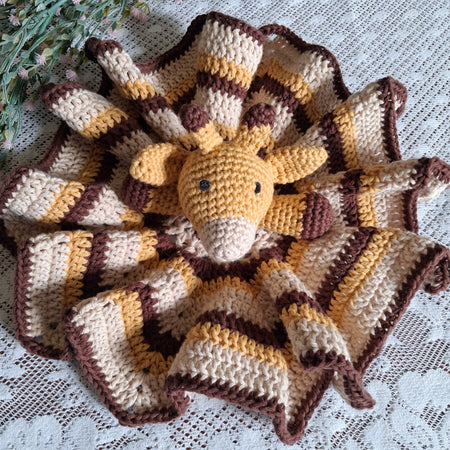 Handmade Crochet Giraffe Comforter - 100% Cotton
