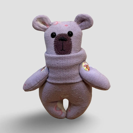 Personalised Memory “cuff” Bear.  Keepsake teddy made with baby or loved ones clothes