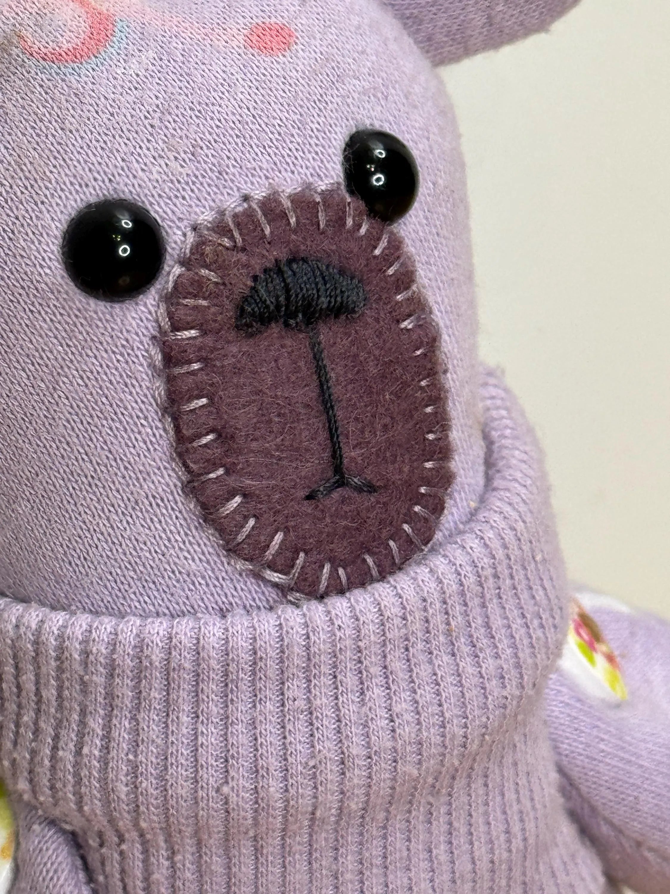 Personalised Memory “cuff” Bear.  Keepsake teddy made with baby or loved ones clothes