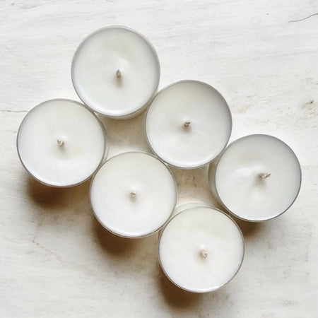 6 Pack Handmade Soy Custom Scented Tea Lights