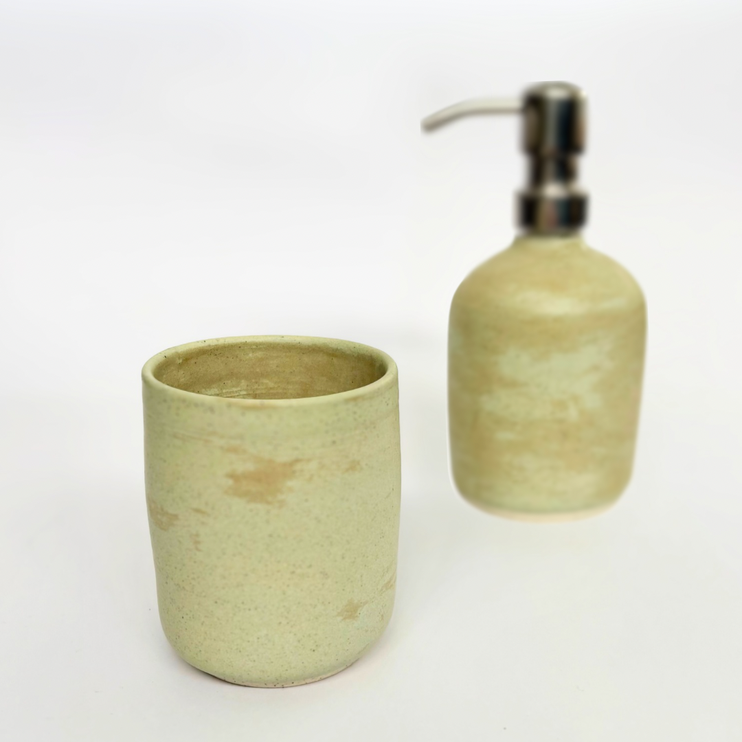 Ceramic Toothbrush & Toothpaste Holder