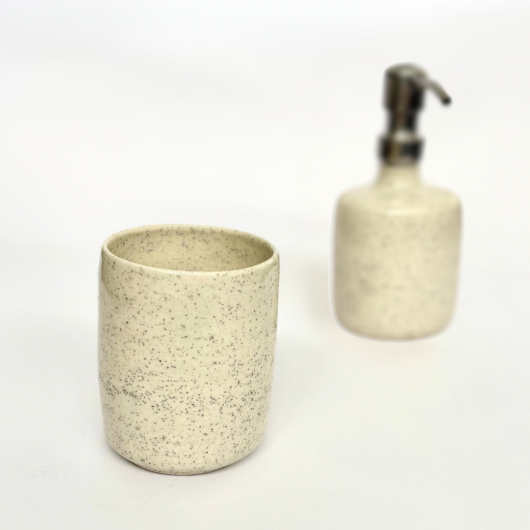 Ceramic Toothbrush & Toothpaste Holder