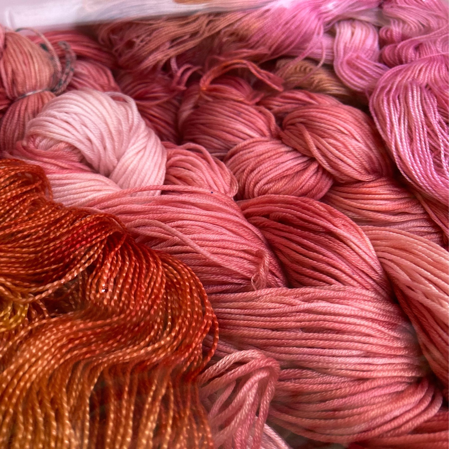 Handwoven and hand dyed cotton baby blanket - pink