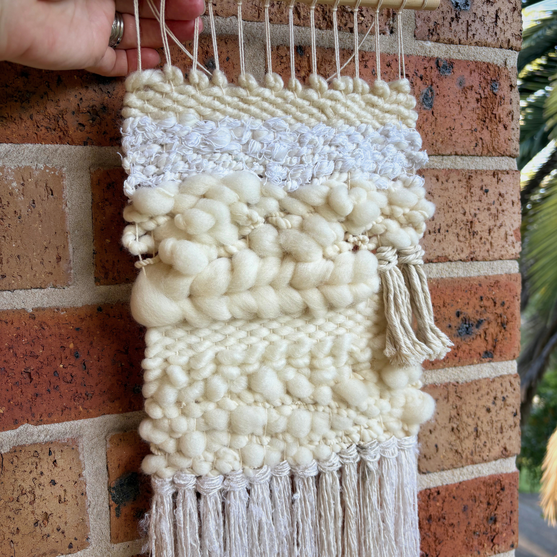Handwoven wall hanging - natural colours - lovely texture