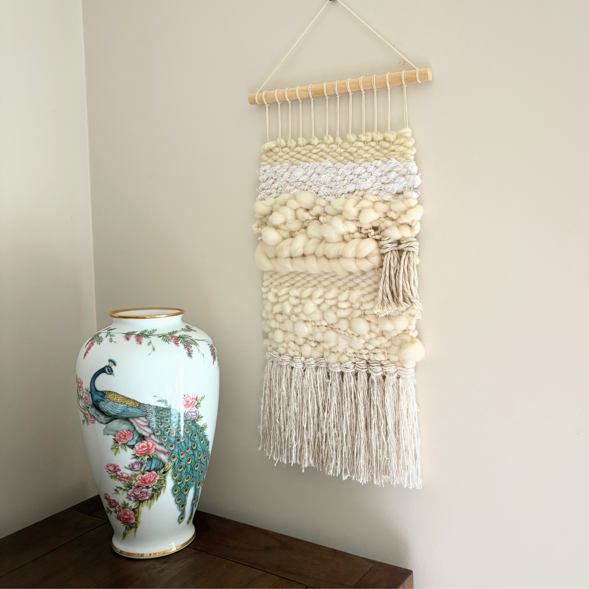 Handwoven wall hanging - natural colours - lovely texture