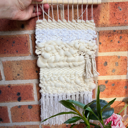 Handwoven wall hanging - natural colours - lovely texture