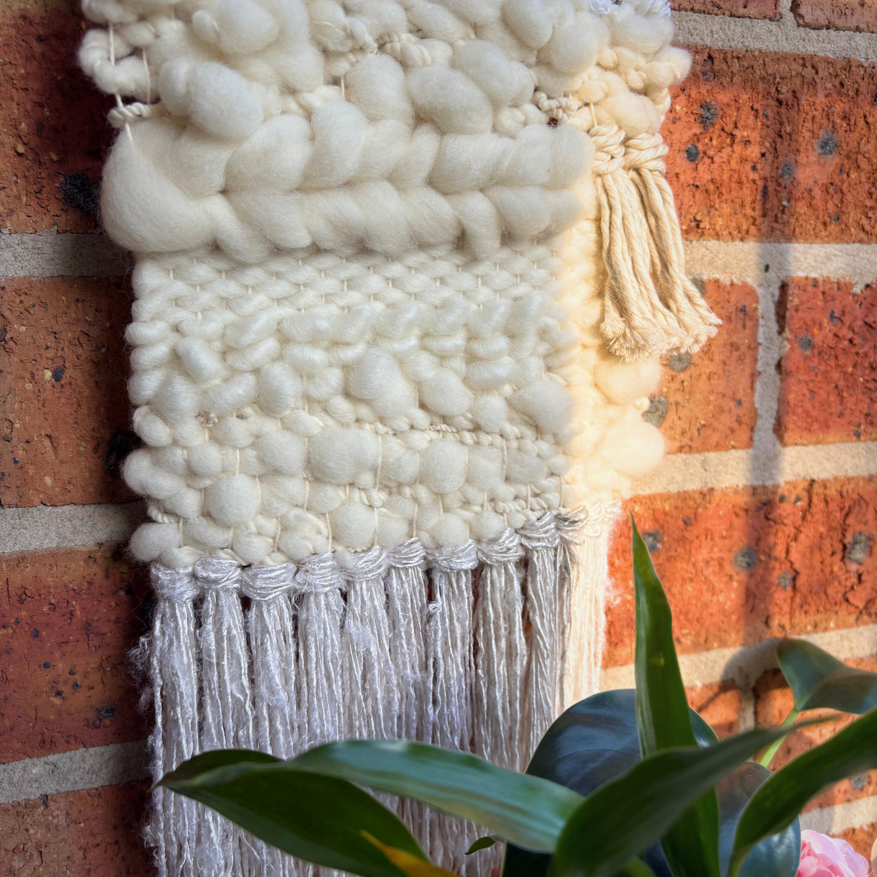 Handwoven wall hanging - natural colours - lovely texture