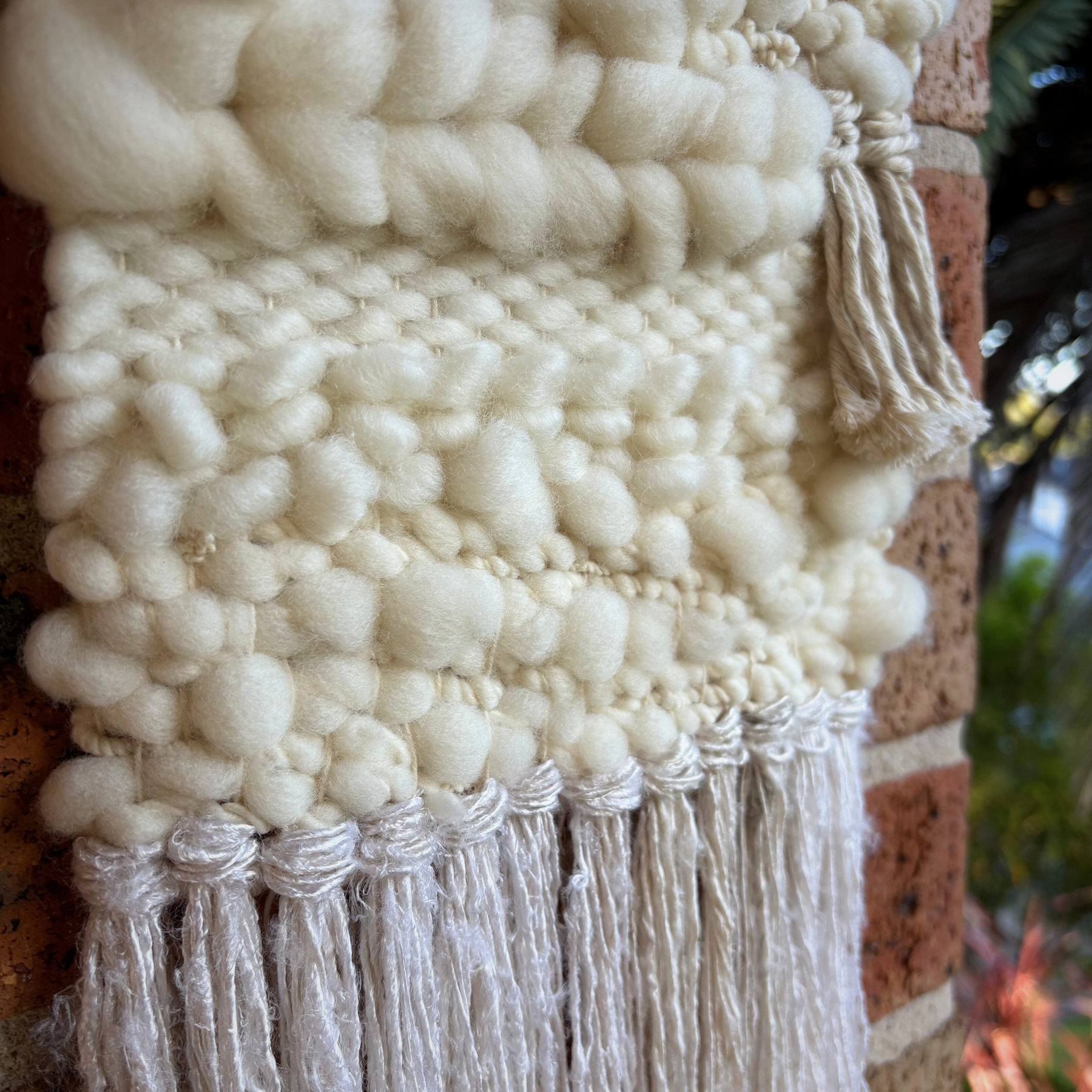 Handwoven wall hanging - natural colours - lovely texture