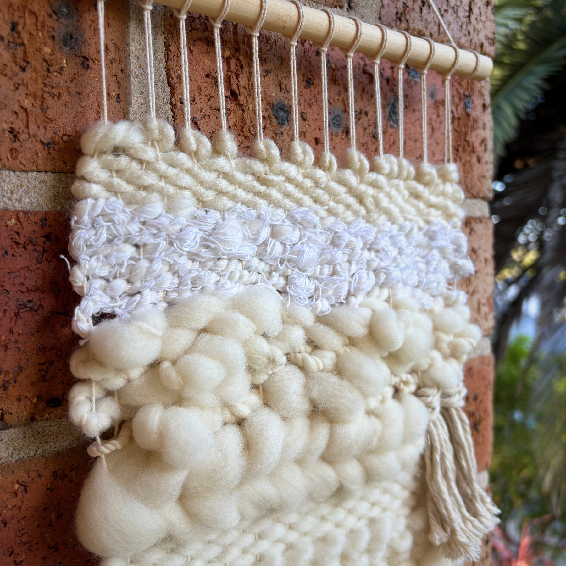 Handwoven wall hanging - natural colours - lovely texture
