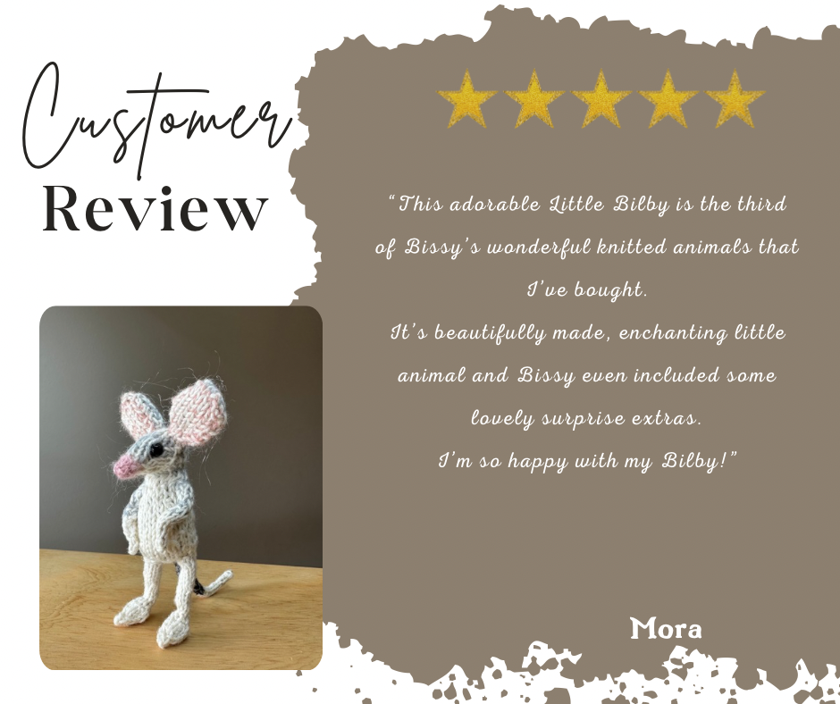 Poseable Handmade Bilby Fibre Art Gift