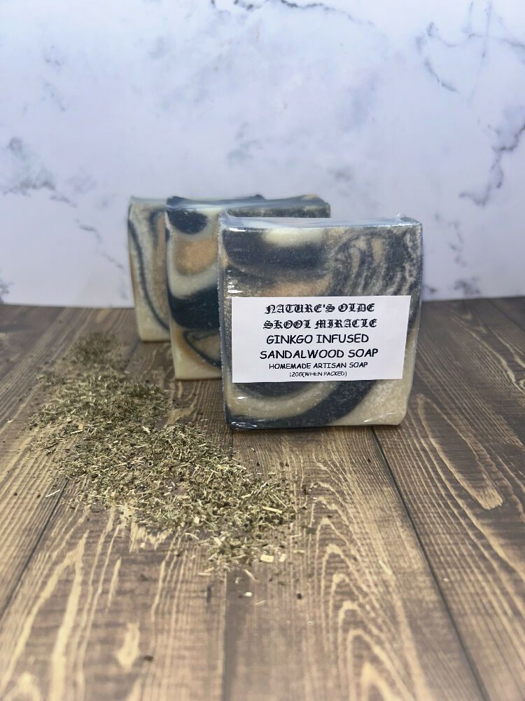 Ginkgo infused sandalwood soap