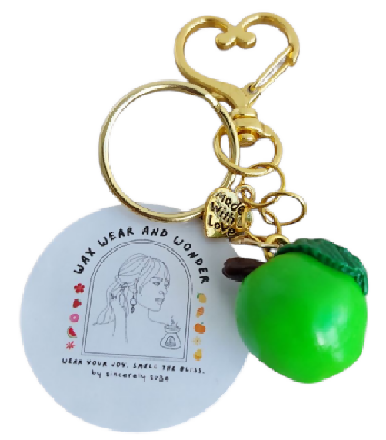 Bag Charms and Key Rings - Fruit Themed Solo in Gold/Silver Tone