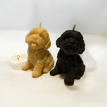 Small Cavoodle Pillar Candle | Custom Dog Candle