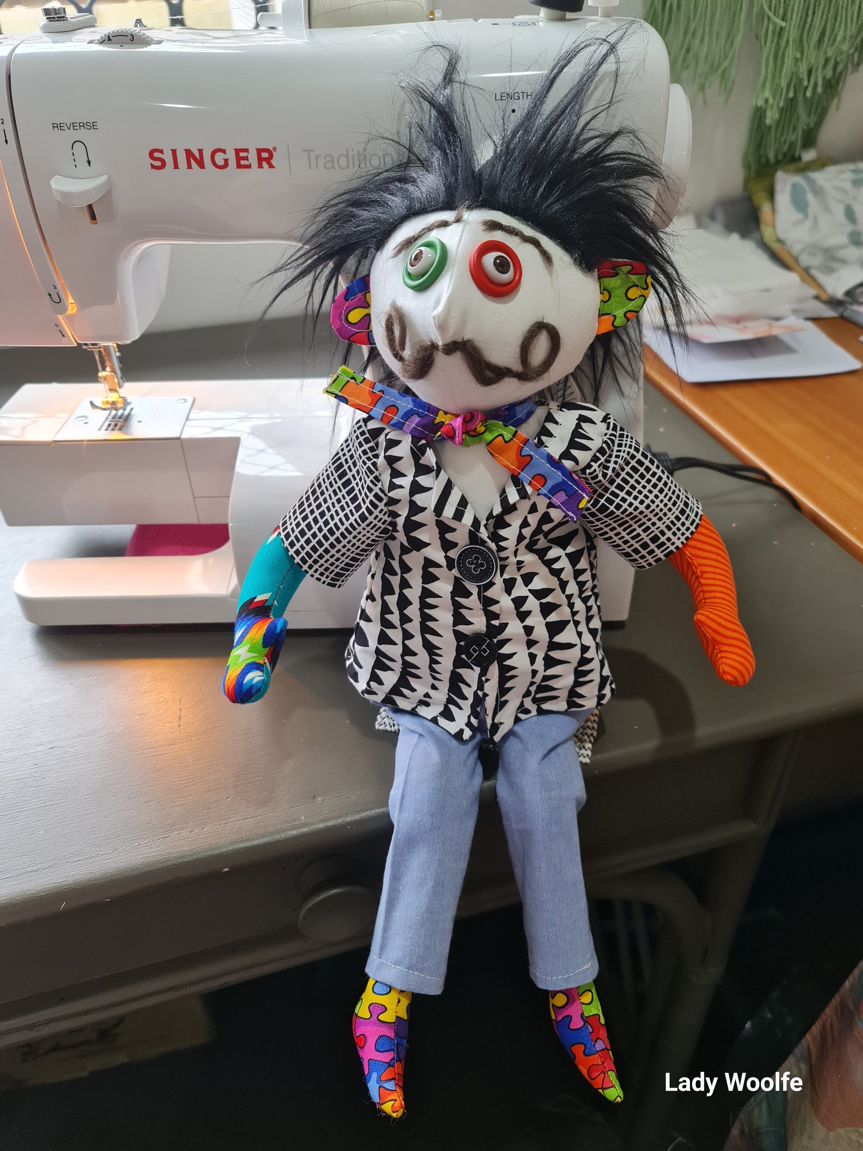 Handmade Art Doll - Salvadore Dali