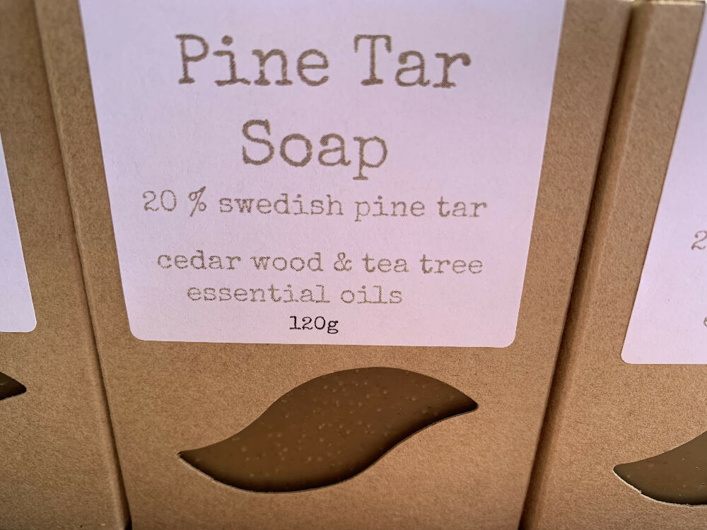 Pine Tar Soap - pack of 4 bars.