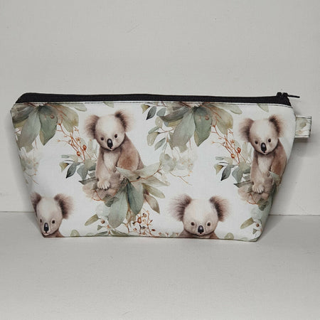 XL Pouch in lovely koala fabric. souvenir, cosmetic, travel, stationery pouch etc