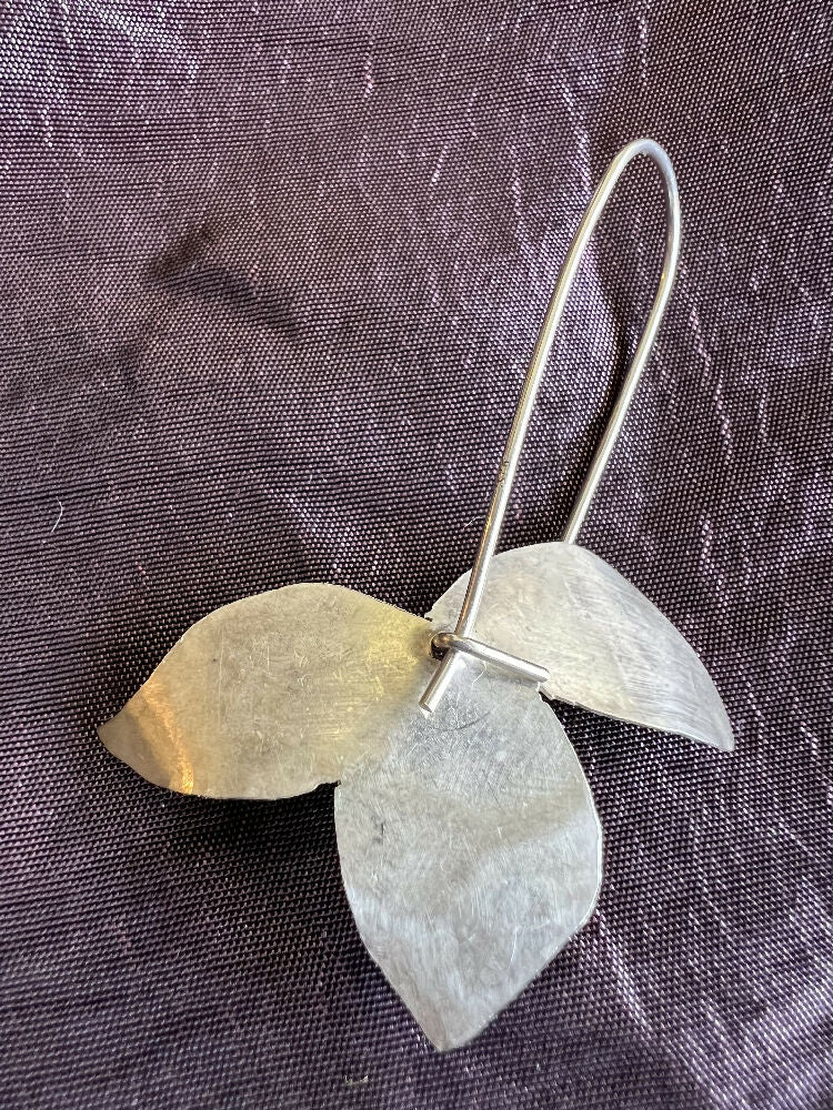 Delicate Solid Silver Flower Earrings