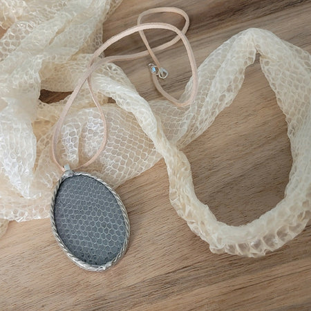 Albino Darwin Python Pendant - upper scales