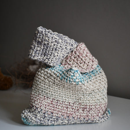Japanese Knot Bag- Wrist Purse Crochet Handbag
