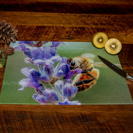 Bee Chopping Board - Tempered Glass