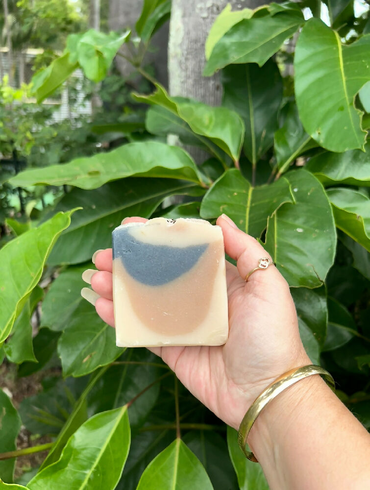 Black tea and goat’s milk soap