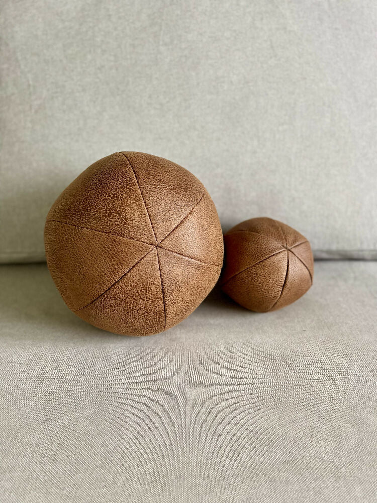 Faux Leather Sphere Cushions