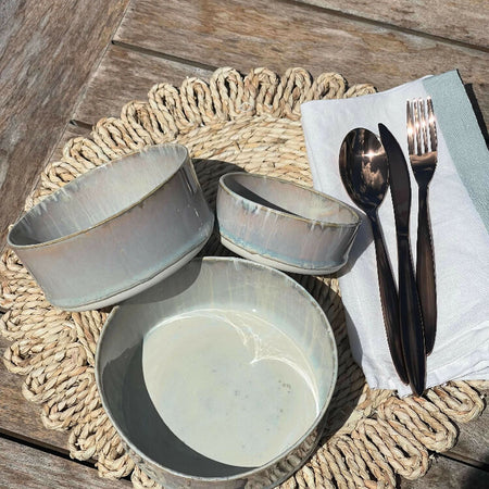 Opal Ceramic Nesting Bowls - Set of 3 |Australian Handmade | Coastal Decor