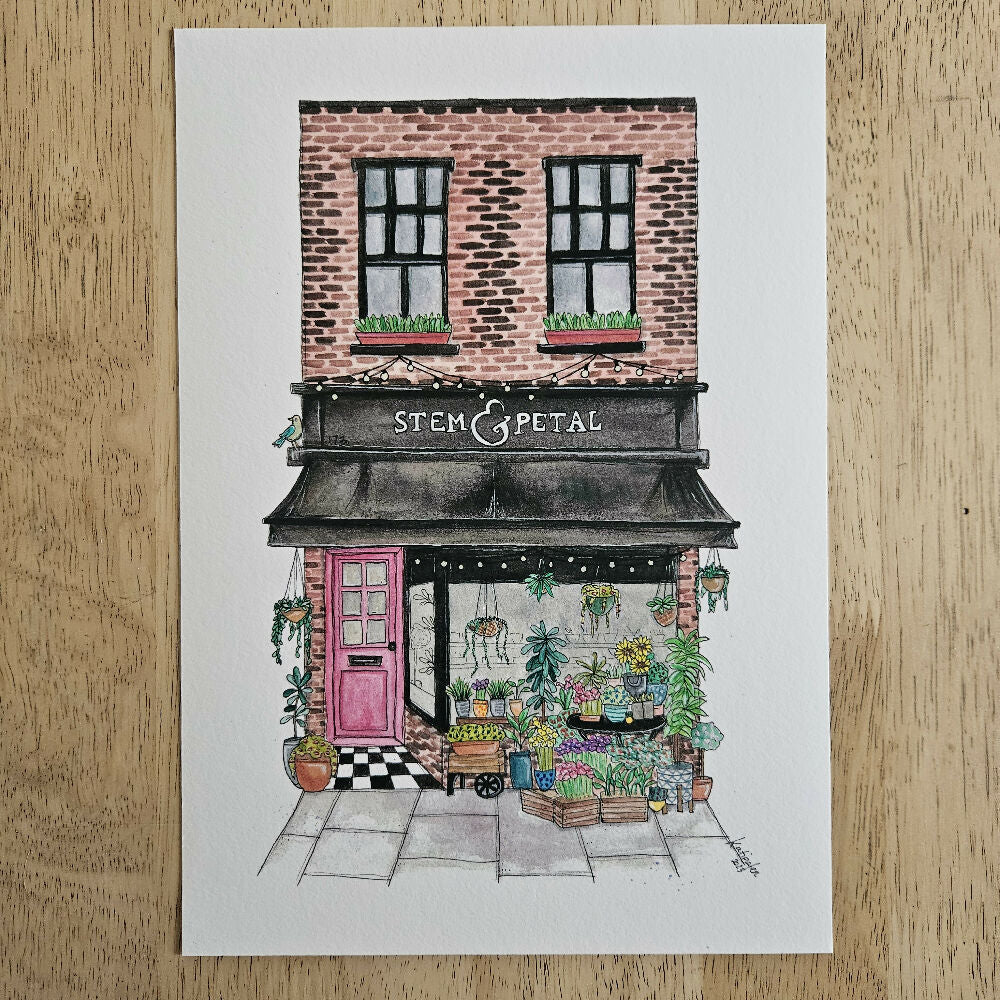 art print - the storefront series - stem and petal