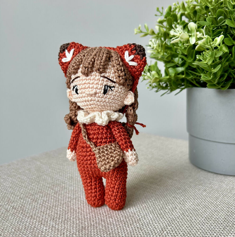 Made to Order | Forest Friend | Fox | Mini | Crochet Baby Doll | 14cm