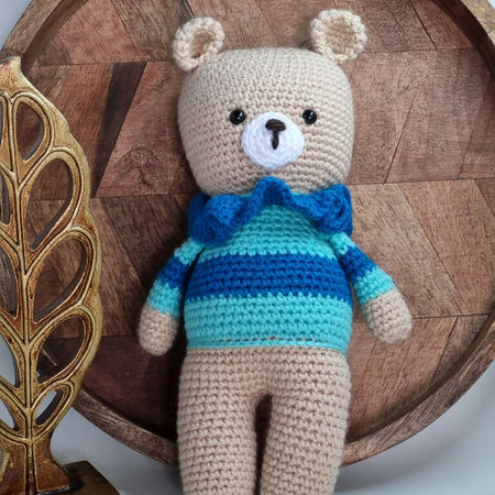 Handmade crochet teddy bear plush toy