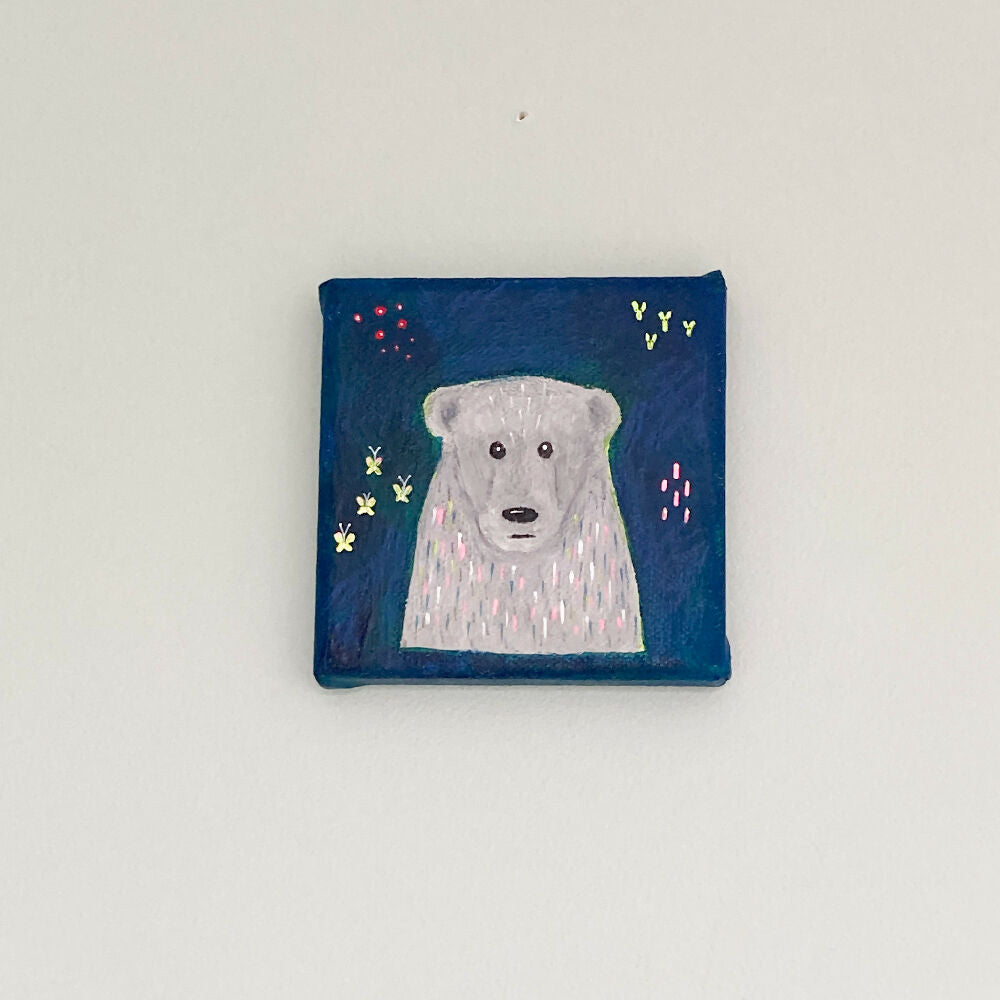 Original Mini Art Canvas featuring cute Bear