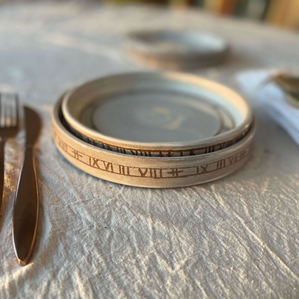 Australian Ceramic Pottery Artist Ana Ceramica Home Decor Kitchen and Dining Atlas High Sided Plates Mix and Match Entree Wheel Thrown Pottery