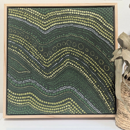 Painting Ready to Hang Bayi Wallan Heavy Rain Series + Signed Certificate- 32cm