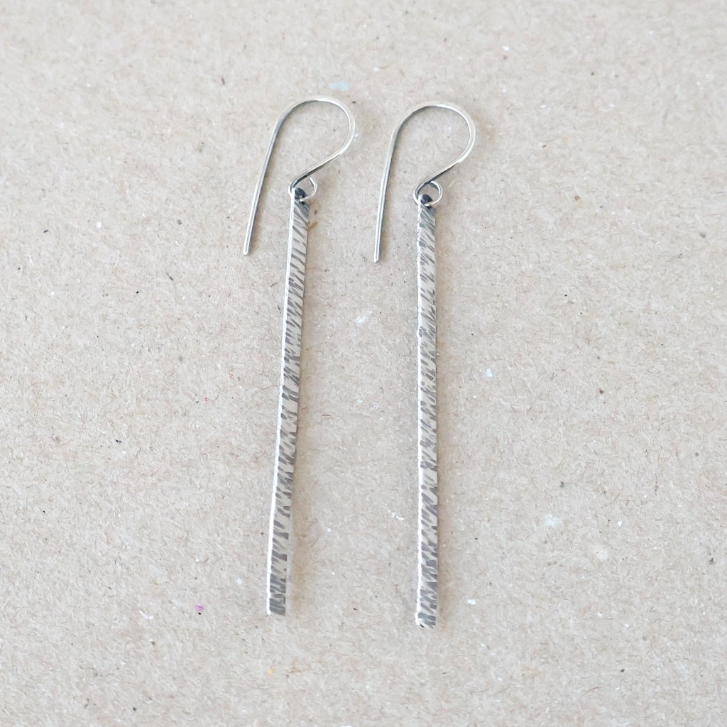 Long Bar Earrings - Handcrafted with Australian Made Sterling Silver