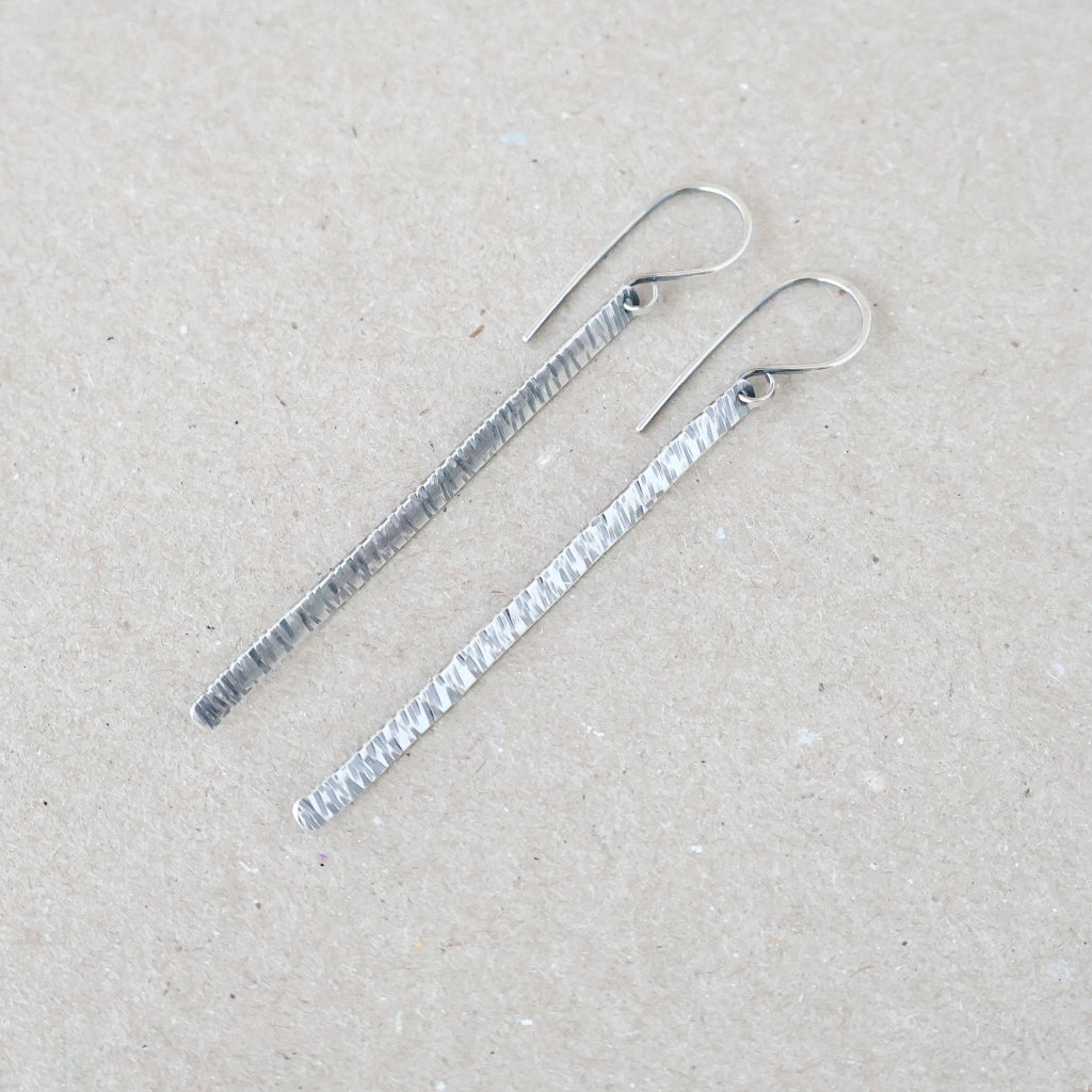 Long Bar Earrings - Handcrafted with Australian Made Sterling Silver