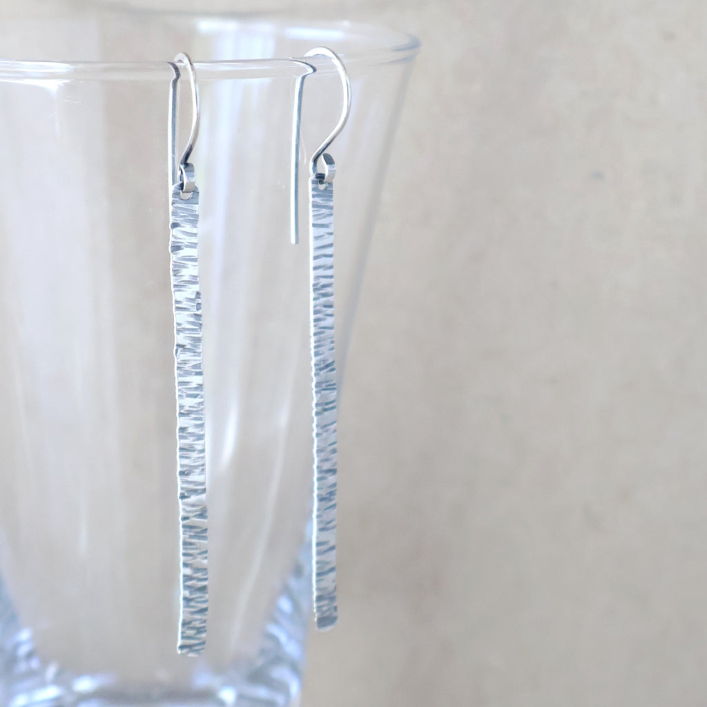 Long Bar Earrings - Handcrafted with Australian Made Sterling Silver