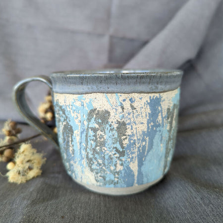 Midnight blue textured mugs