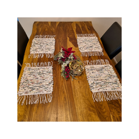 Handwoven Christmas Fabric Placemats